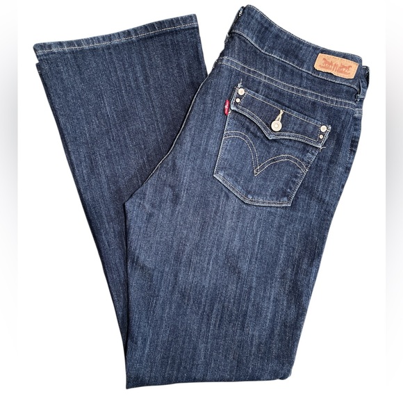 Levi's Denim - Levi's 526 Slender Boot Cut Jeans 29x30 Dark Wash Y2K Western Flap Pocket